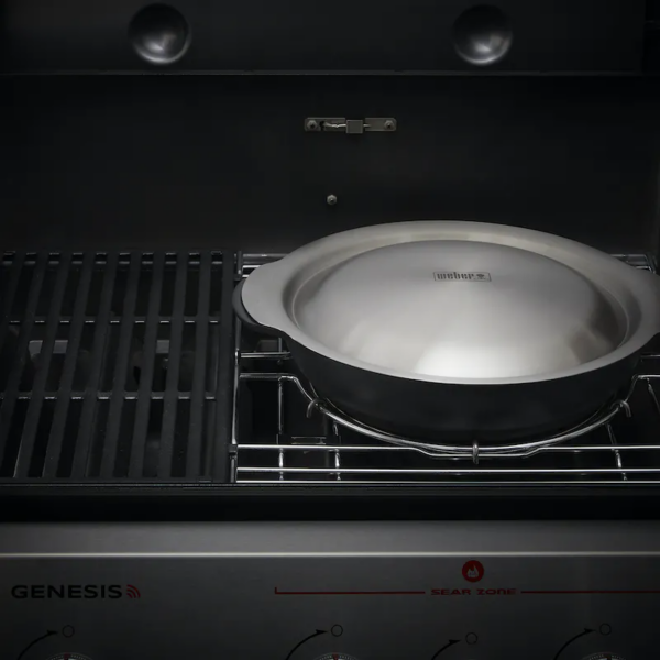 Cast iron wok and steamer set suited towards weber BBQs to stir fry and steam food.