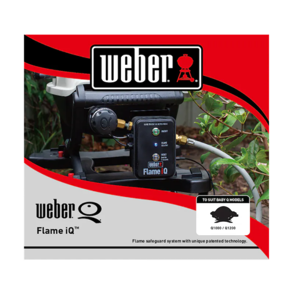 Electronic device suited to the Generation 2 Weber baby Q that tests for flame and reignites if flame goes out.