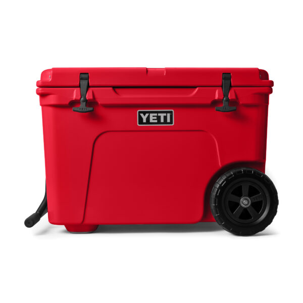 Virtually indestructible hard cooler for keeping food and drinks chilled.