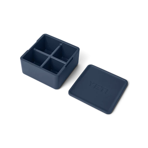 Tough and durable silicone ice tray to produce ice cubes for beverages.